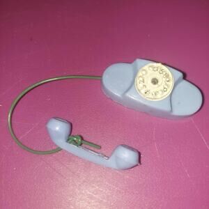 Vintage Barbie Blue Rotary Phone